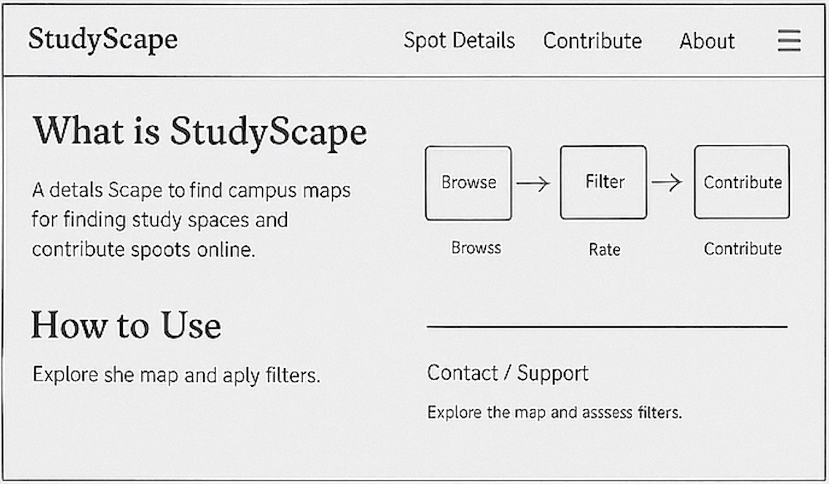 About page wireframe desktop